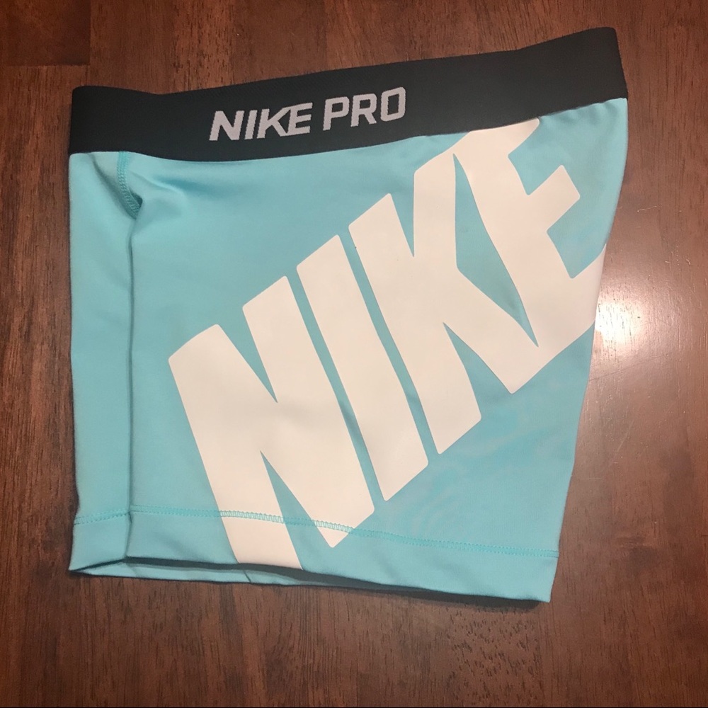 Teal Nike Pro Shorts